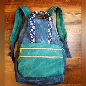 Trailmarker women's travel backpack blue, green, floral